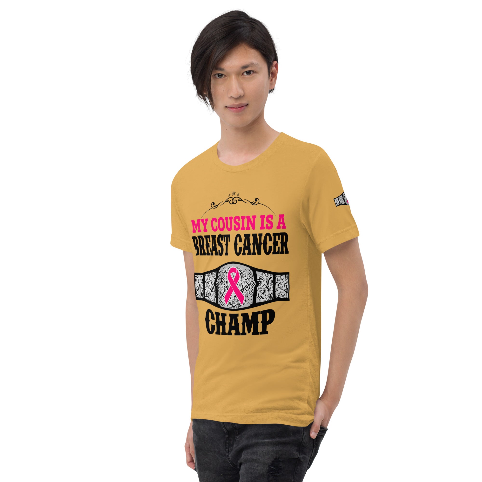 "My Cousin Is A Breast Cancer Champ" Tri-Blend T-Shirt
