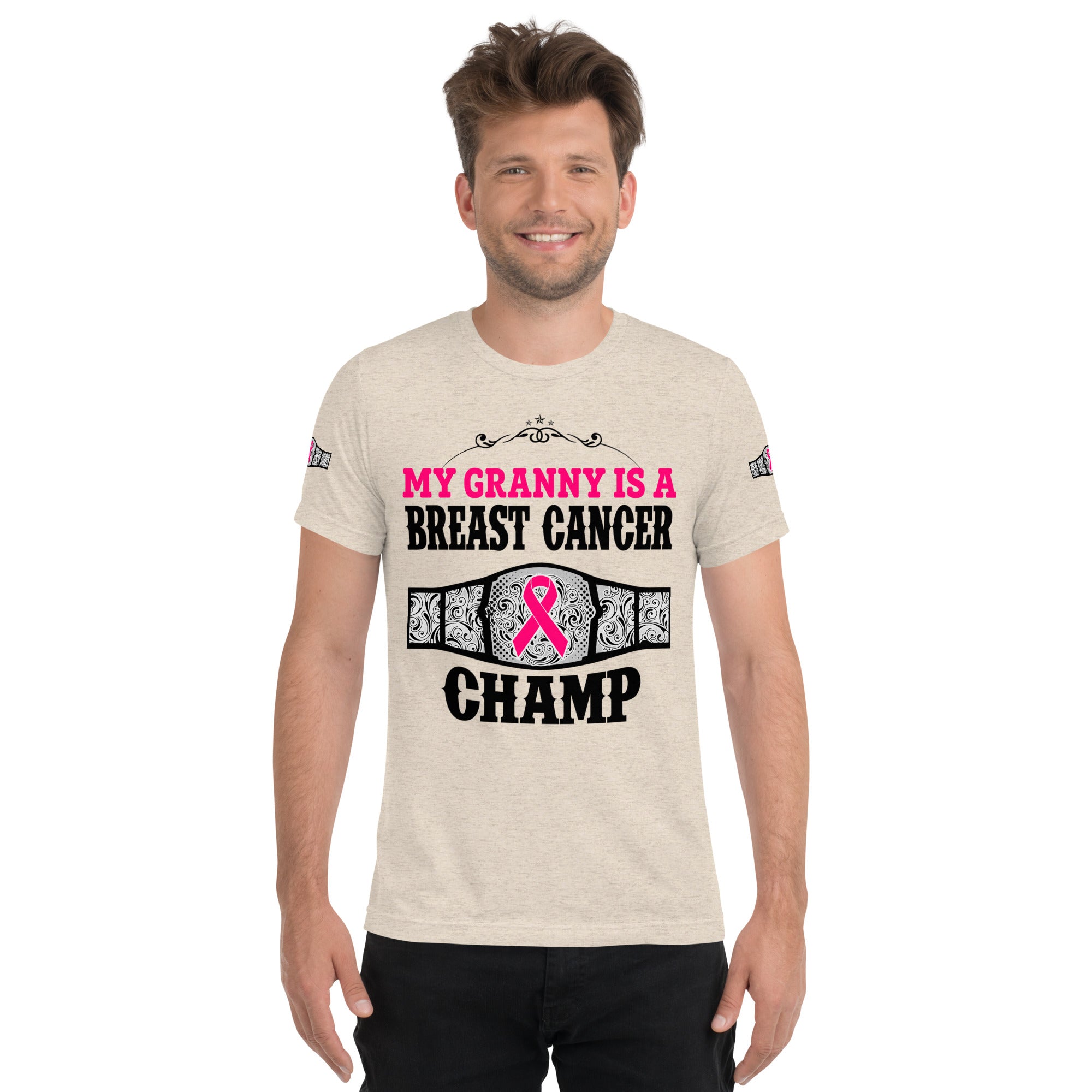 "My Granny Is A Breast Cancer Champ" Tri-Blend T-Shirt
