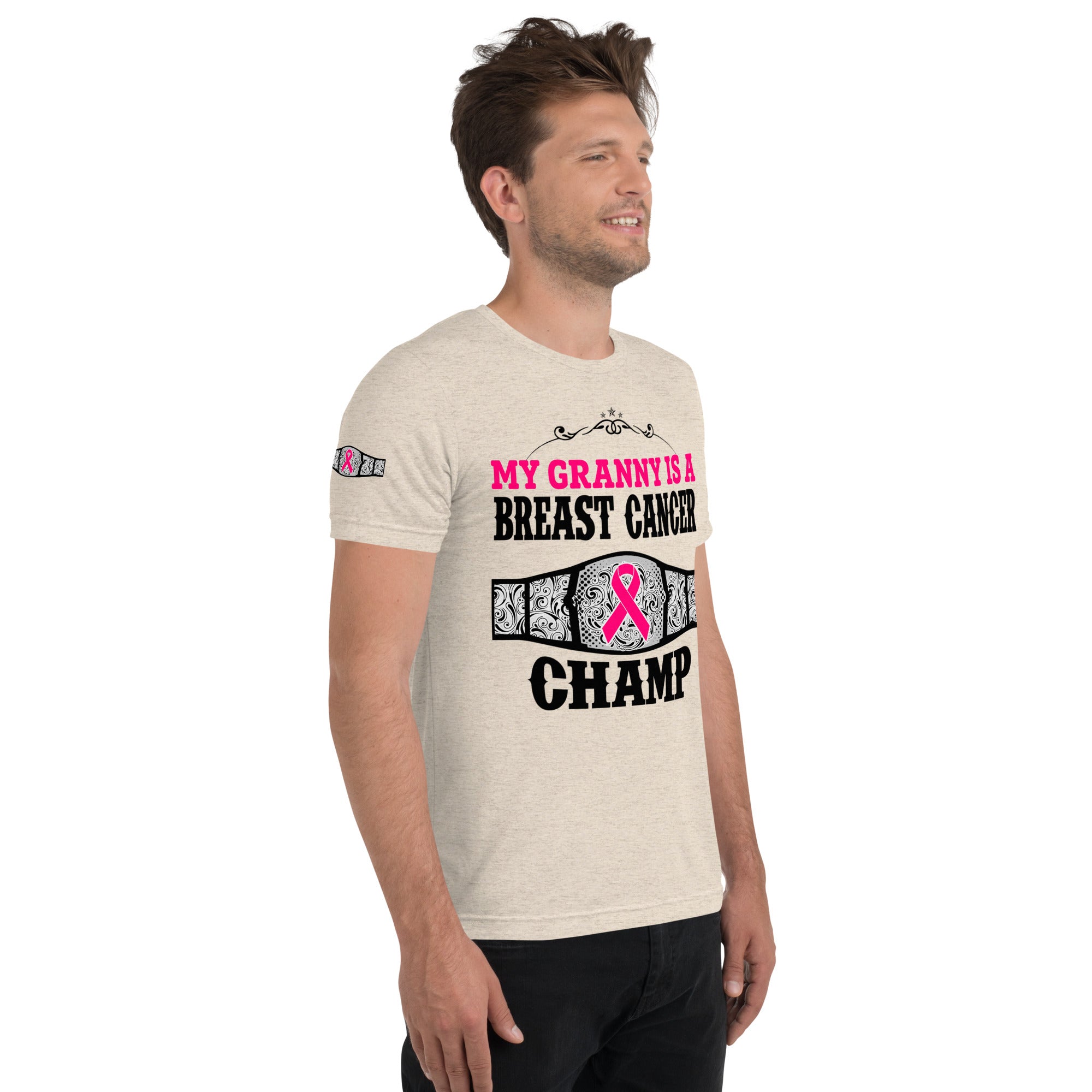 "My Granny Is A Breast Cancer Champ" Tri-Blend T-Shirt