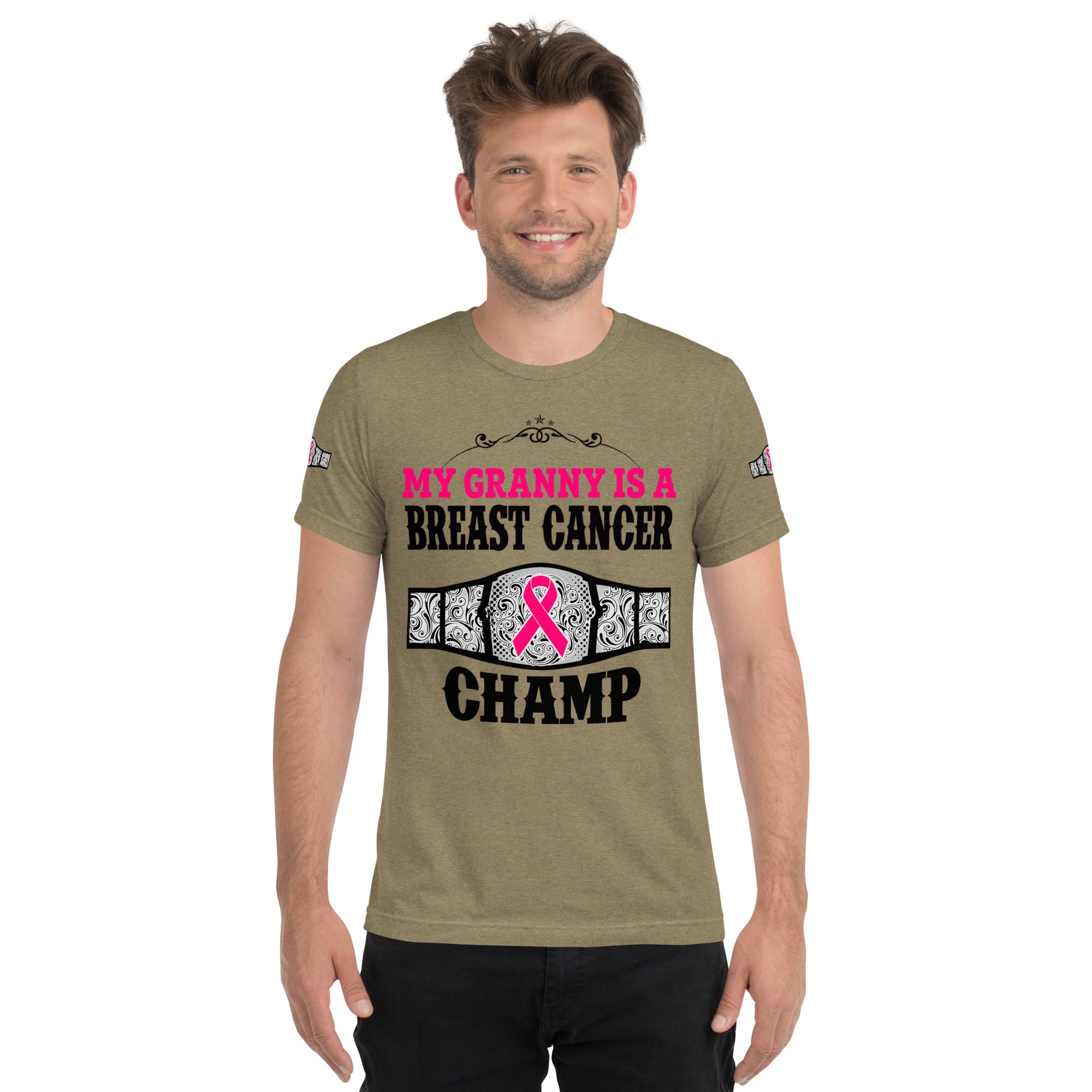 "My Granny Is A Breast Cancer Champ" Tri-Blend T-Shirt