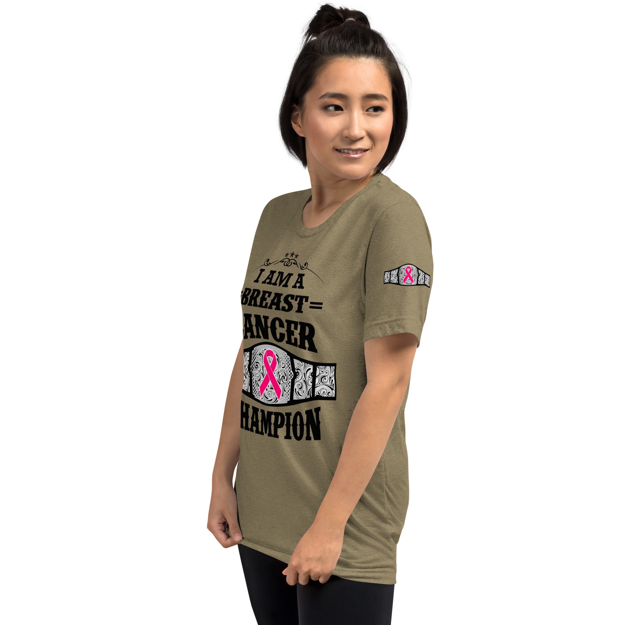 "I Am A Breast Cancer Champion" Short sleeve t-shirt