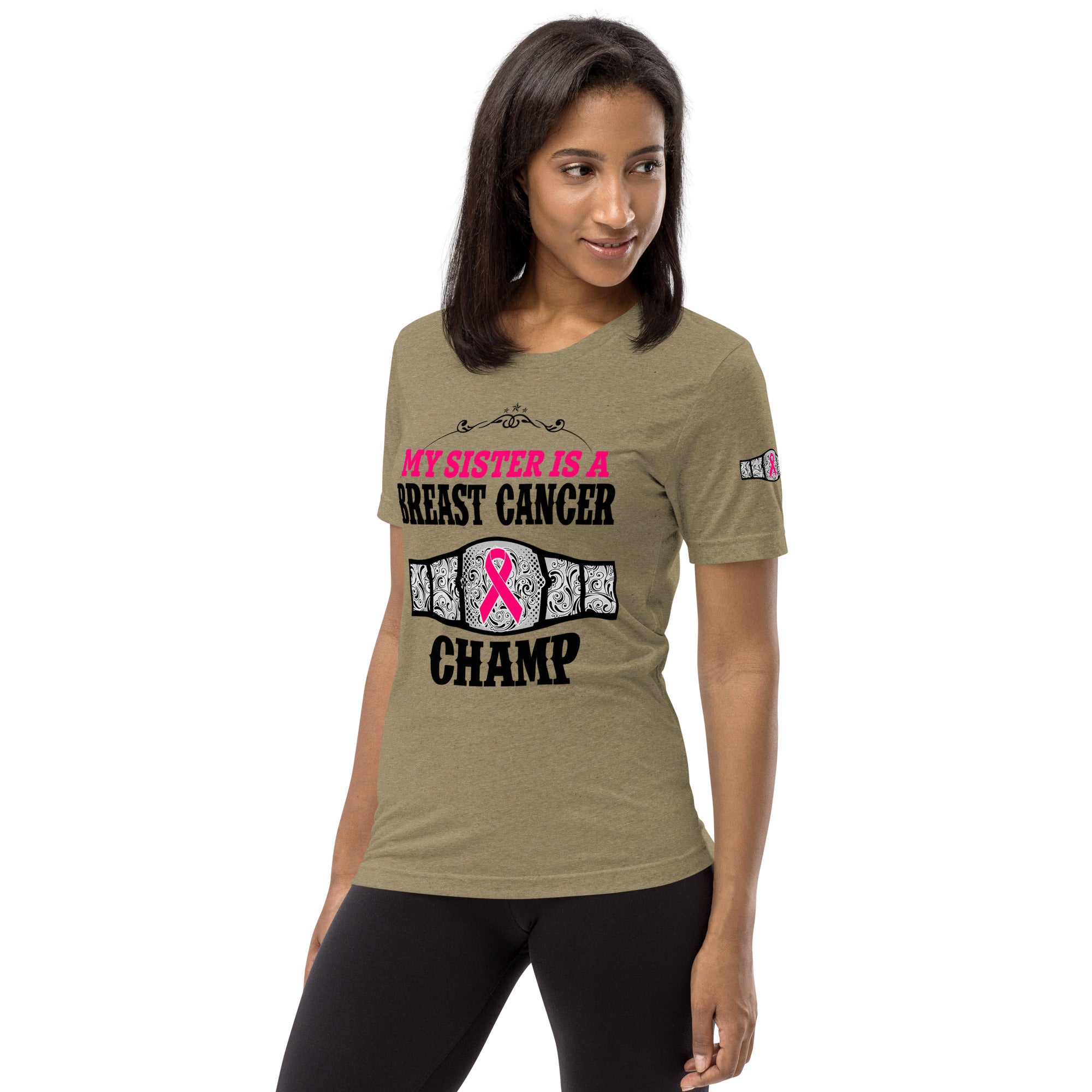 "My Sister Is A Breast Cancer Champ" Tri-Blend T-Shirt