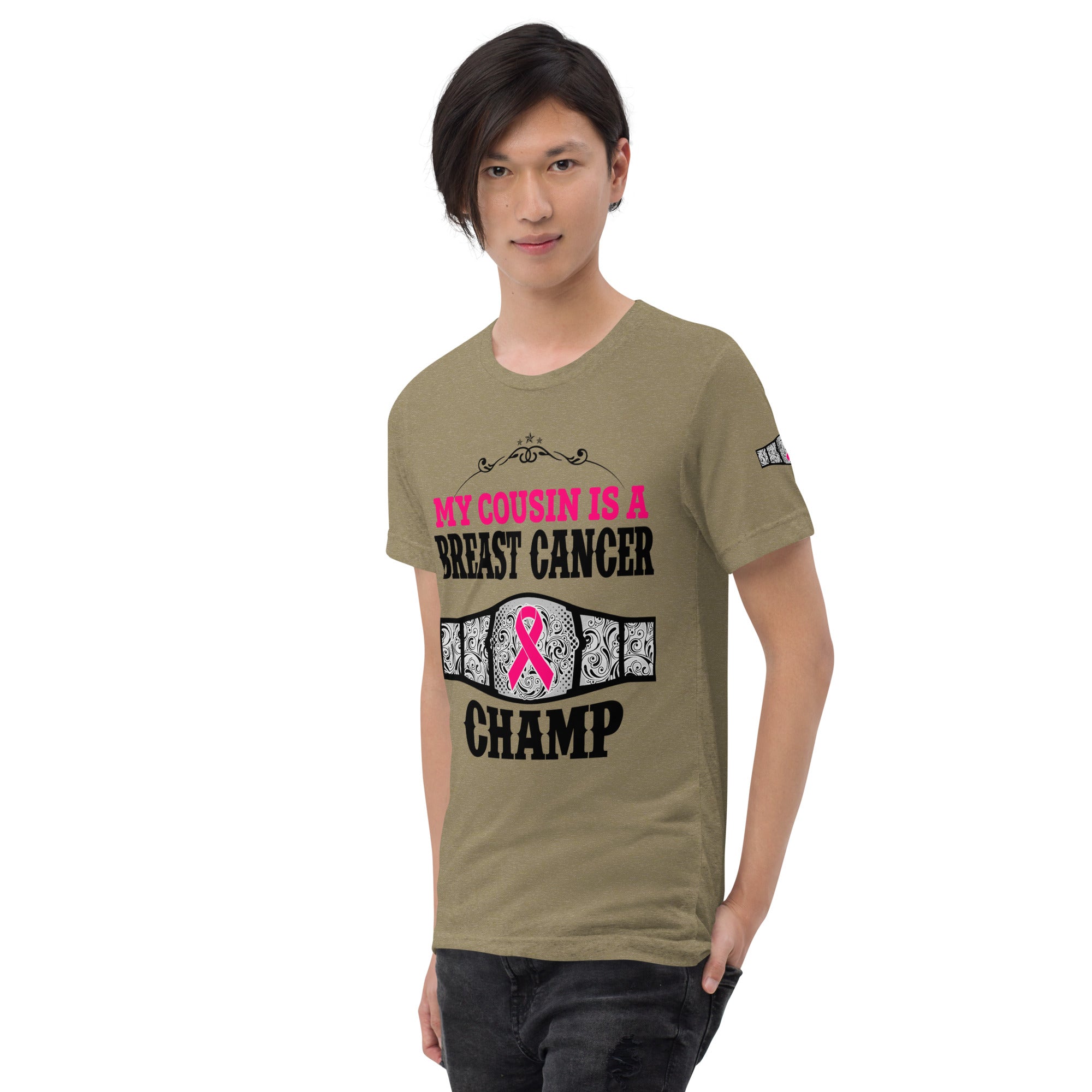 "My Cousin Is A Breast Cancer Champ" Tri-Blend T-Shirt