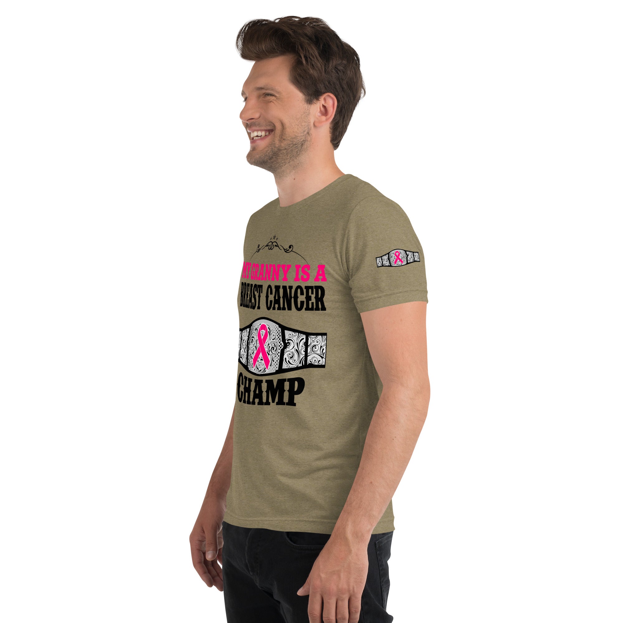 "My Granny Is A Breast Cancer Champ" Tri-Blend T-Shirt