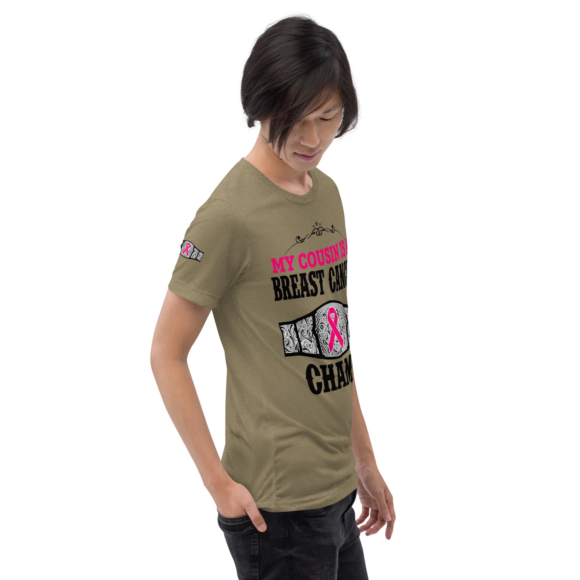 "My Cousin Is A Breast Cancer Champ" Tri-Blend T-Shirt