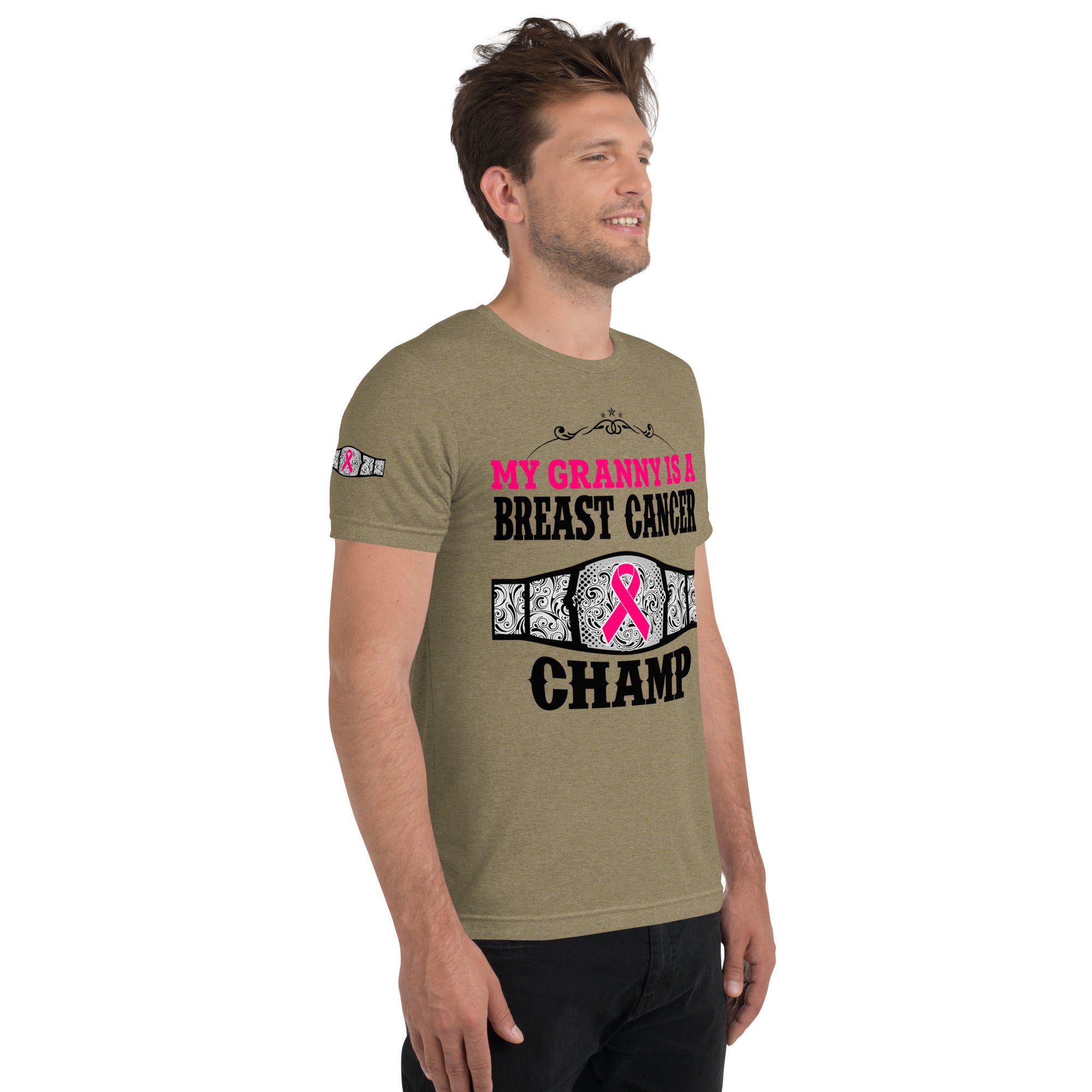 "My Granny Is A Breast Cancer Champ" Tri-Blend T-Shirt