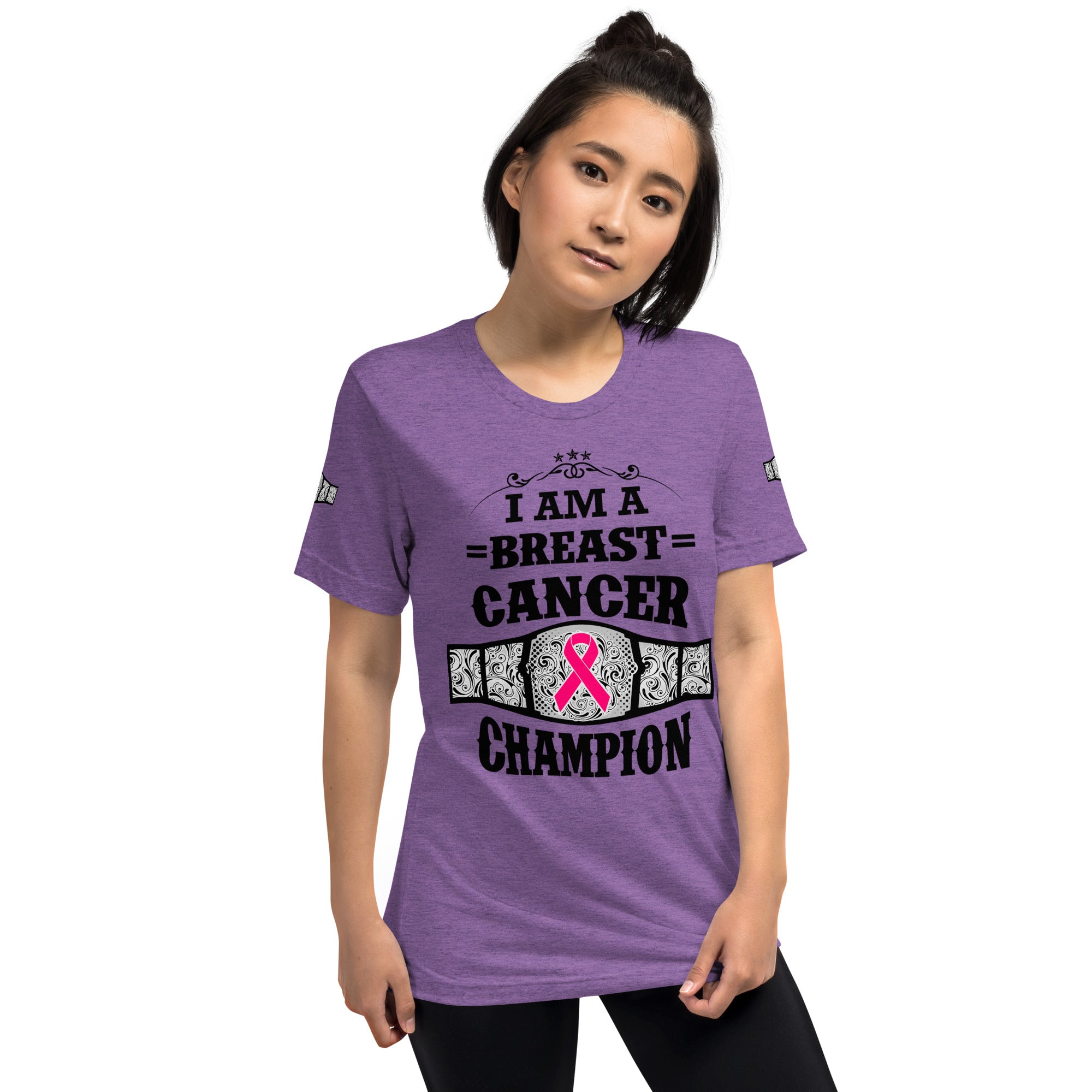 "I Am A Breast Cancer Champion" Short sleeve t-shirt