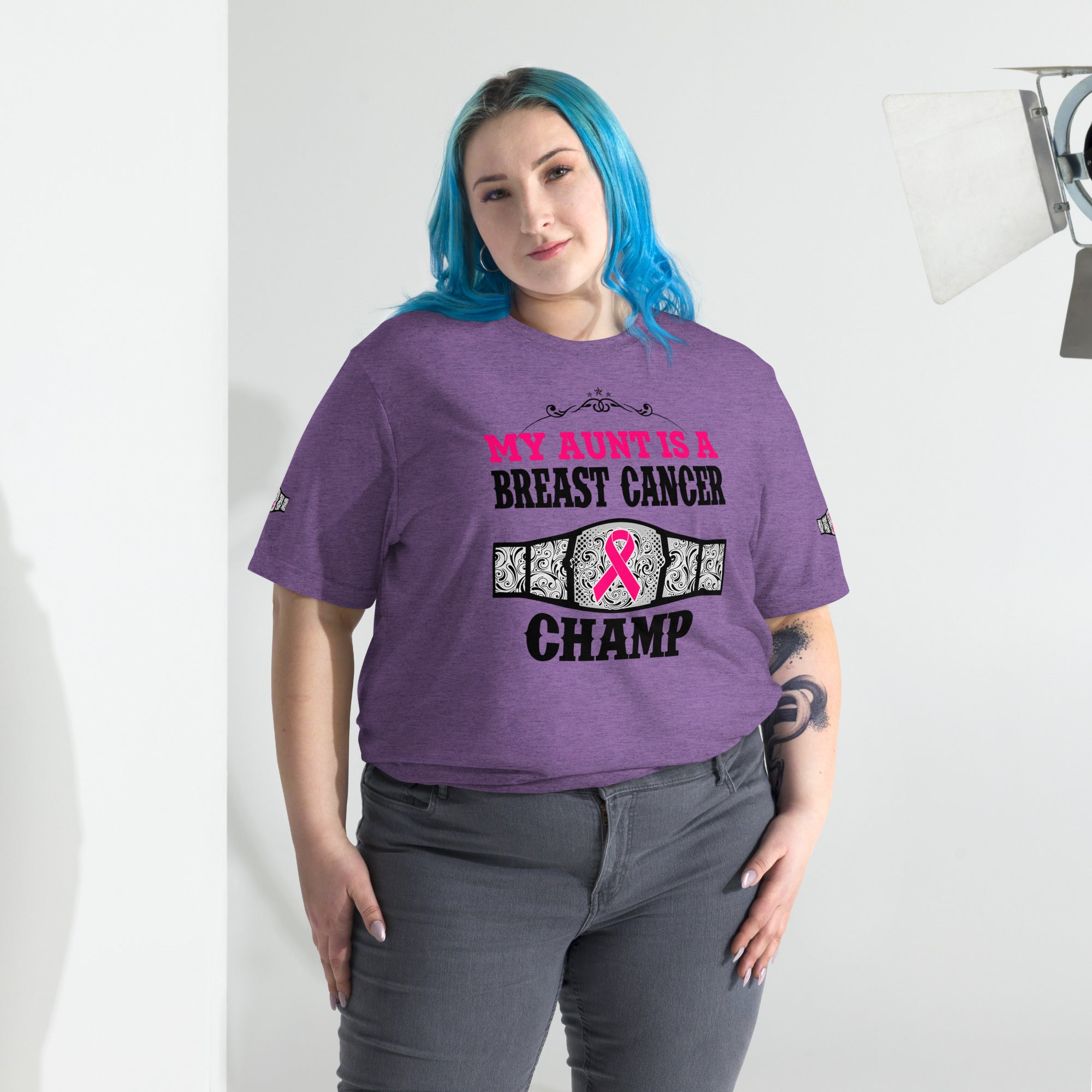 "My Aunt Is A Breast Cancer Champ" Tri-Blend T-Shirt
