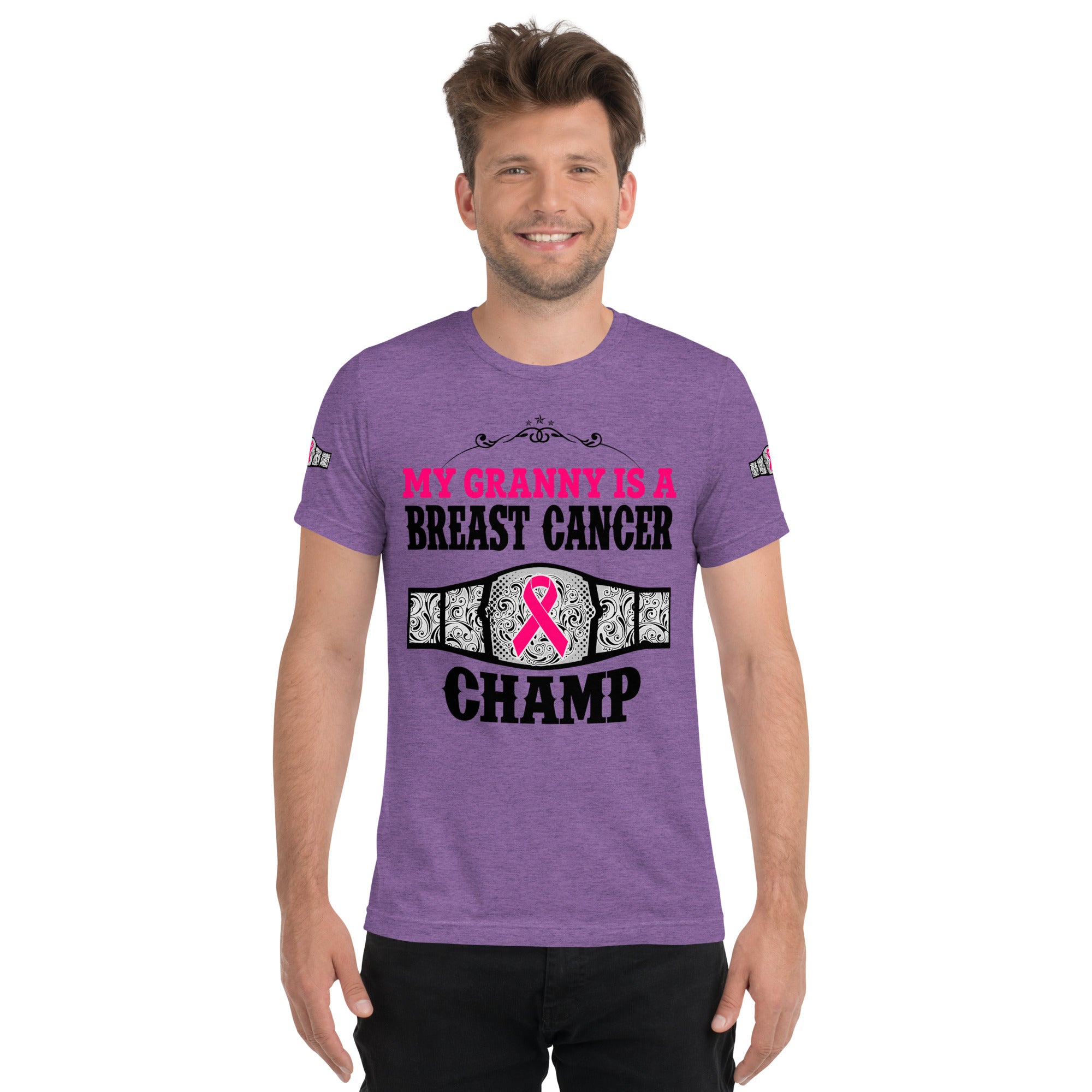 "My Granny Is A Breast Cancer Champ" Tri-Blend T-Shirt