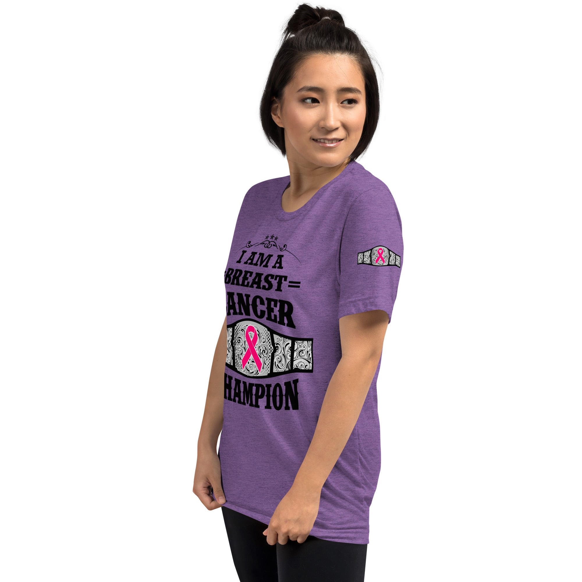 "I Am A Breast Cancer Champion" Short sleeve t-shirt