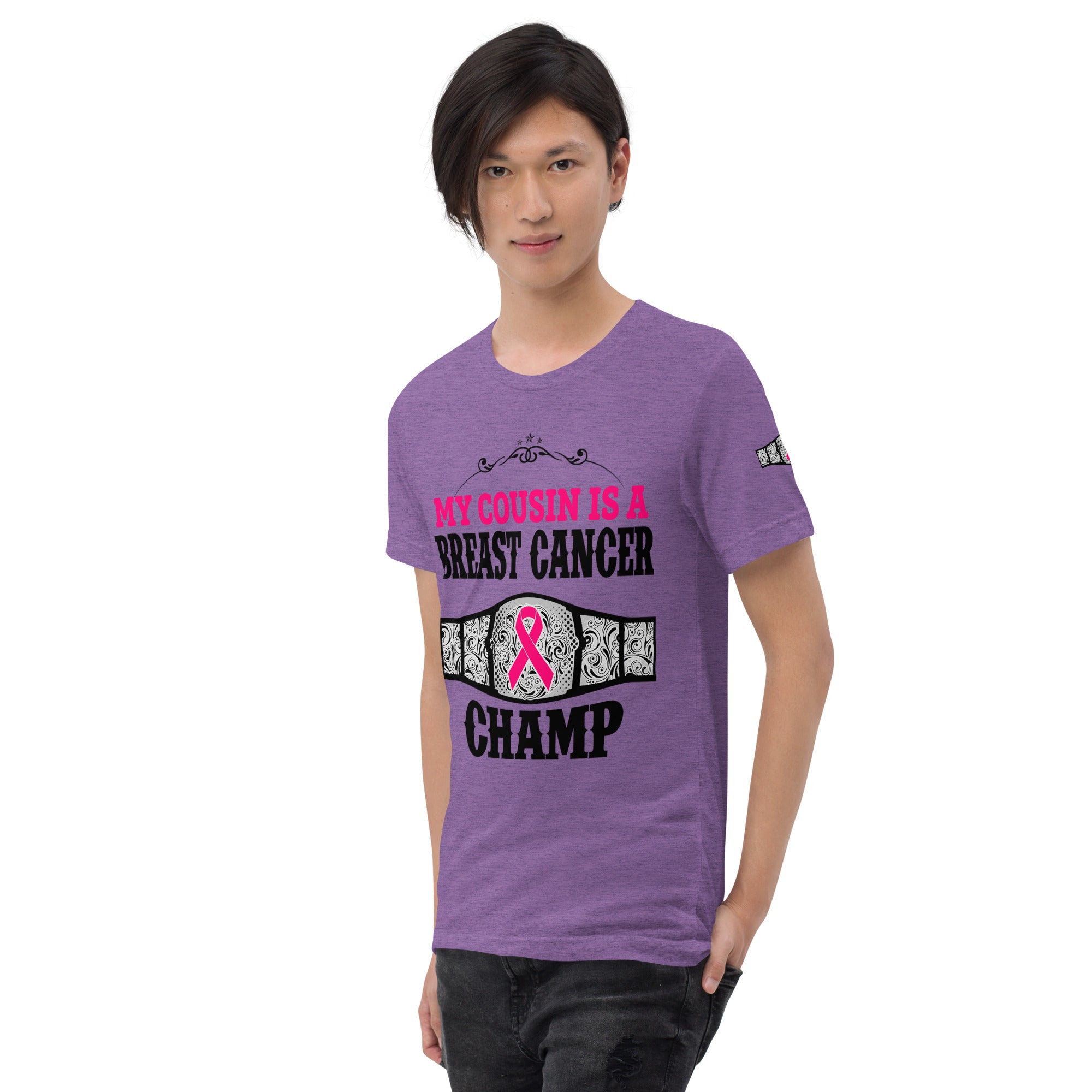 "My Cousin Is A Breast Cancer Champ" Tri-Blend T-Shirt