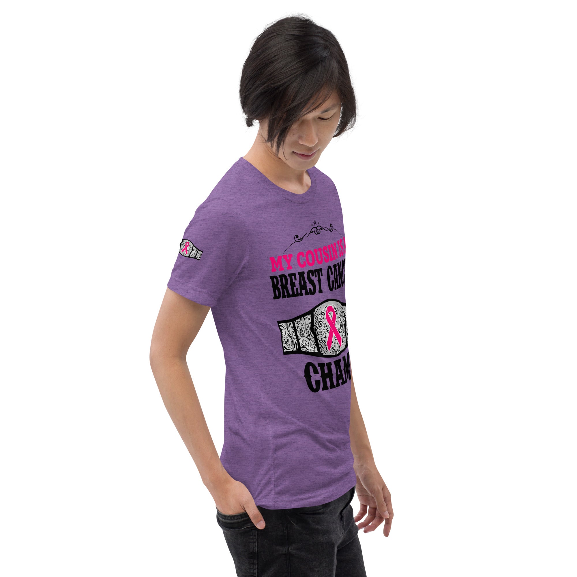 "My Cousin Is A Breast Cancer Champ" Tri-Blend T-Shirt