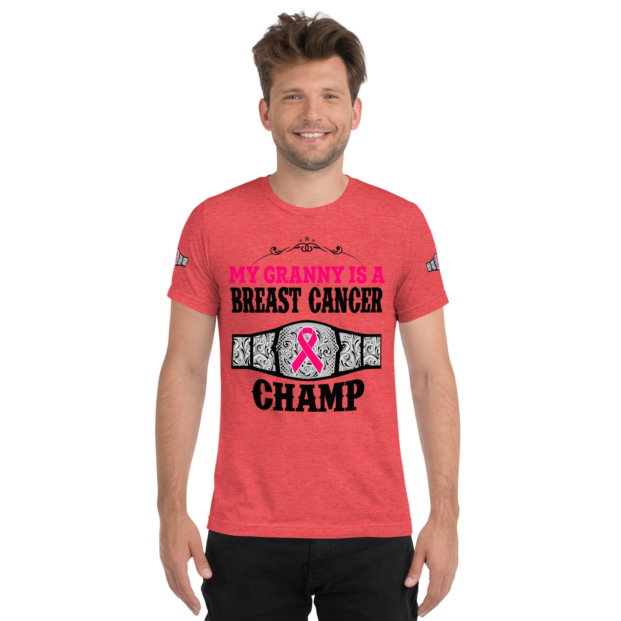 "My Granny Is A Breast Cancer Champ" Tri-Blend T-Shirt