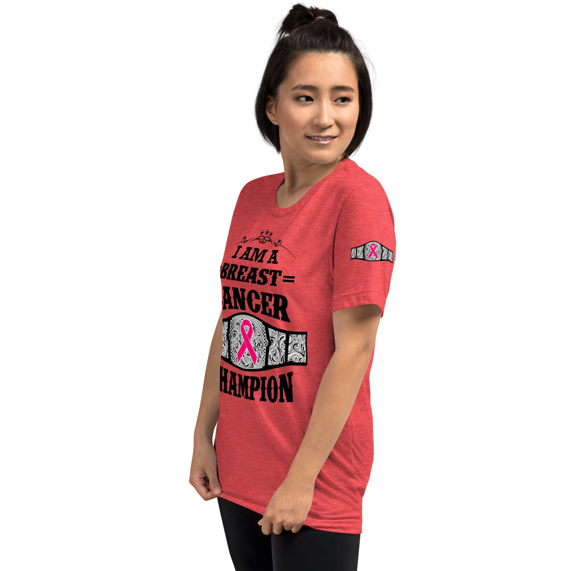 "I Am A Breast Cancer Champion" Short sleeve t-shirt