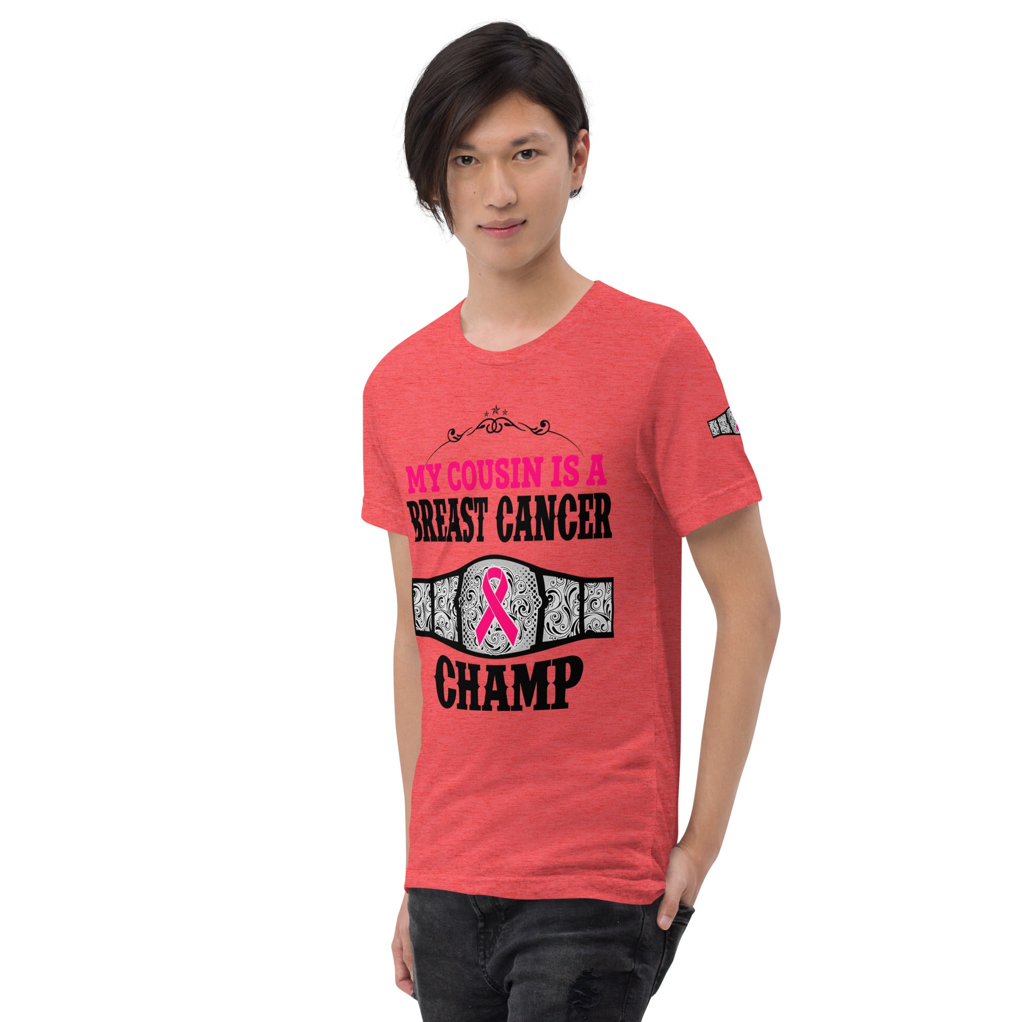 "My Cousin Is A Breast Cancer Champ" Tri-Blend T-Shirt