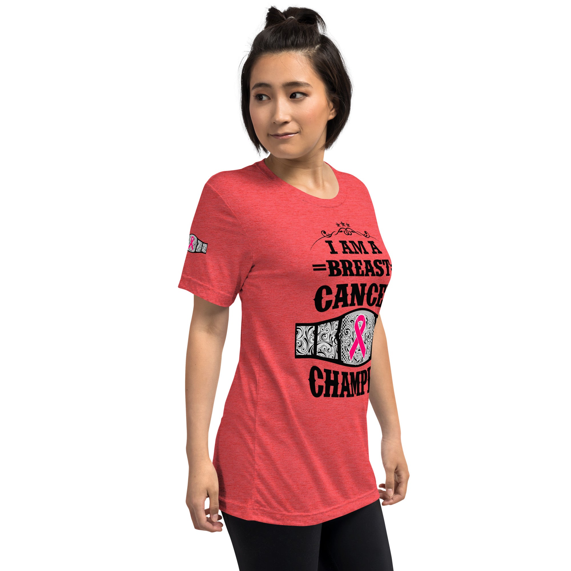 "I Am A Breast Cancer Champion" Short sleeve t-shirt