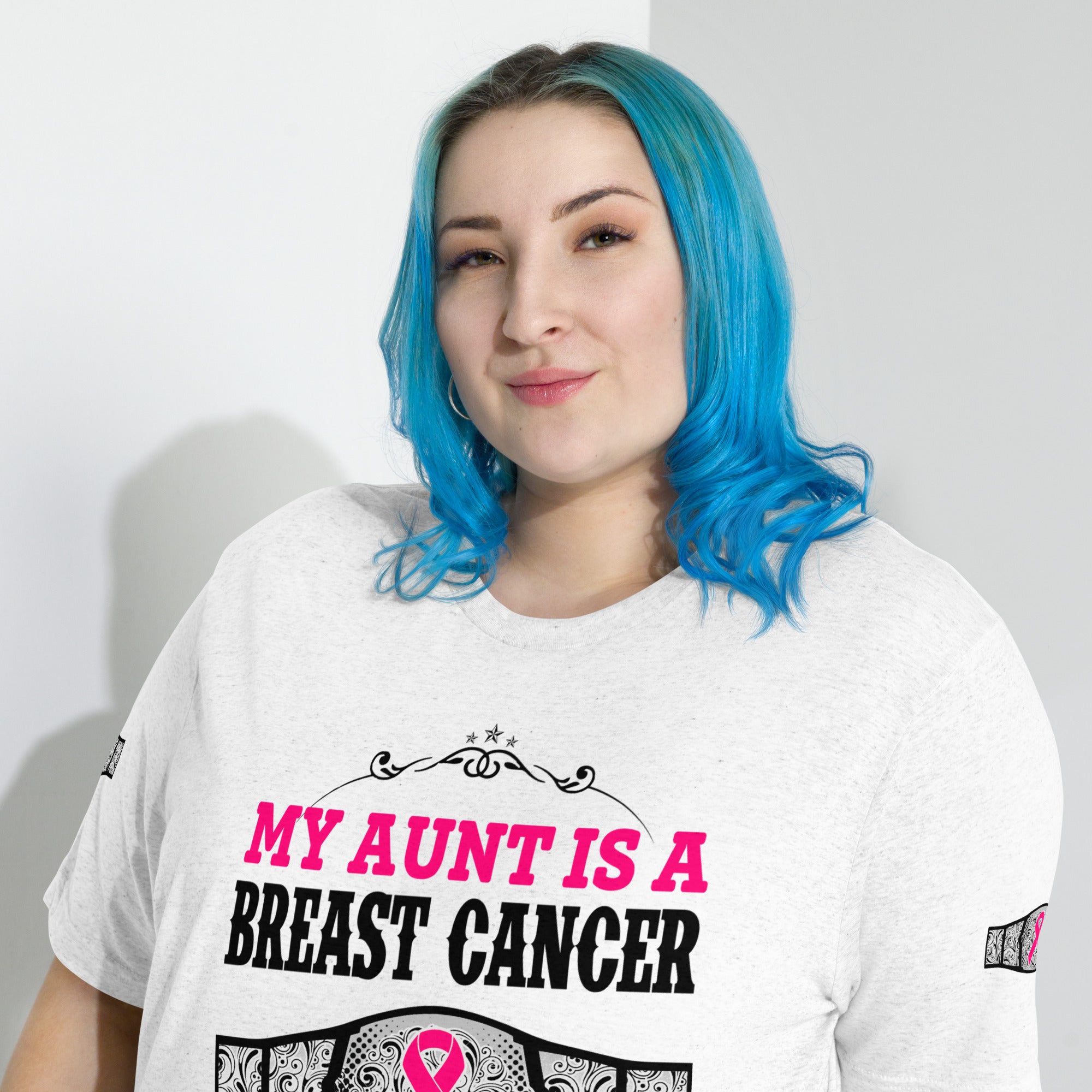 "My Aunt Is A Breast Cancer Champ" Tri-Blend T-Shirt