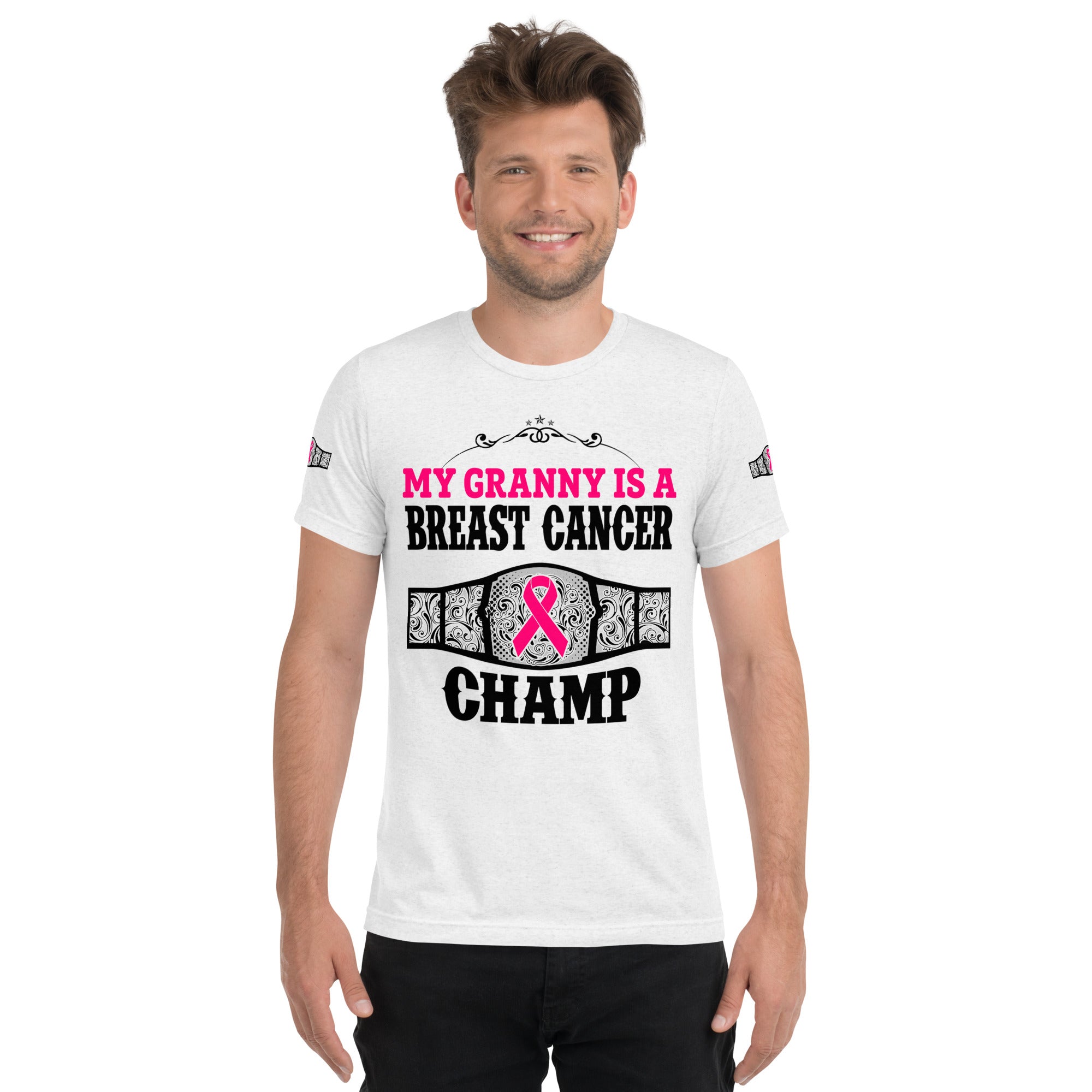 "My Granny Is A Breast Cancer Champ" Tri-Blend T-Shirt