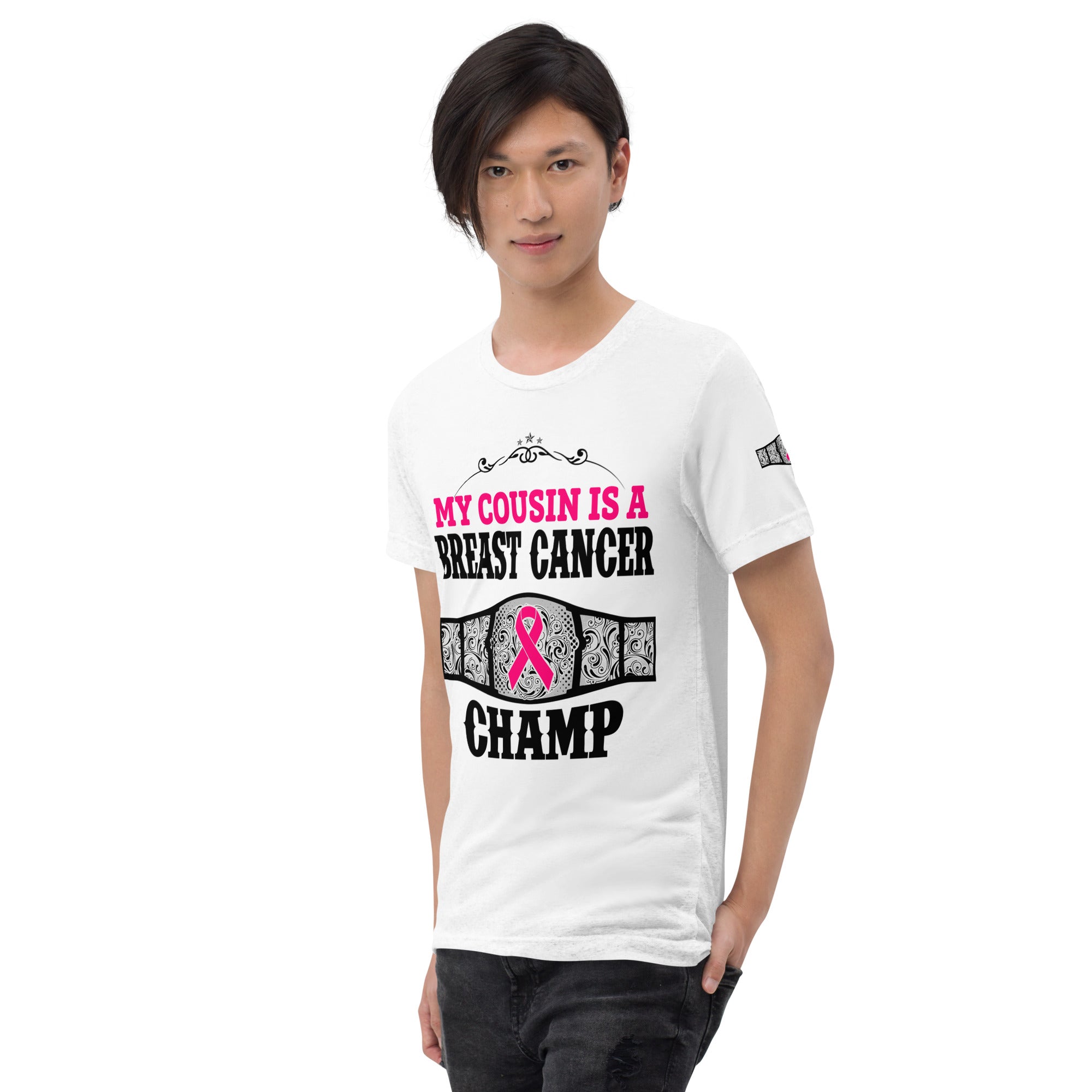 "My Cousin Is A Breast Cancer Champ" Tri-Blend T-Shirt