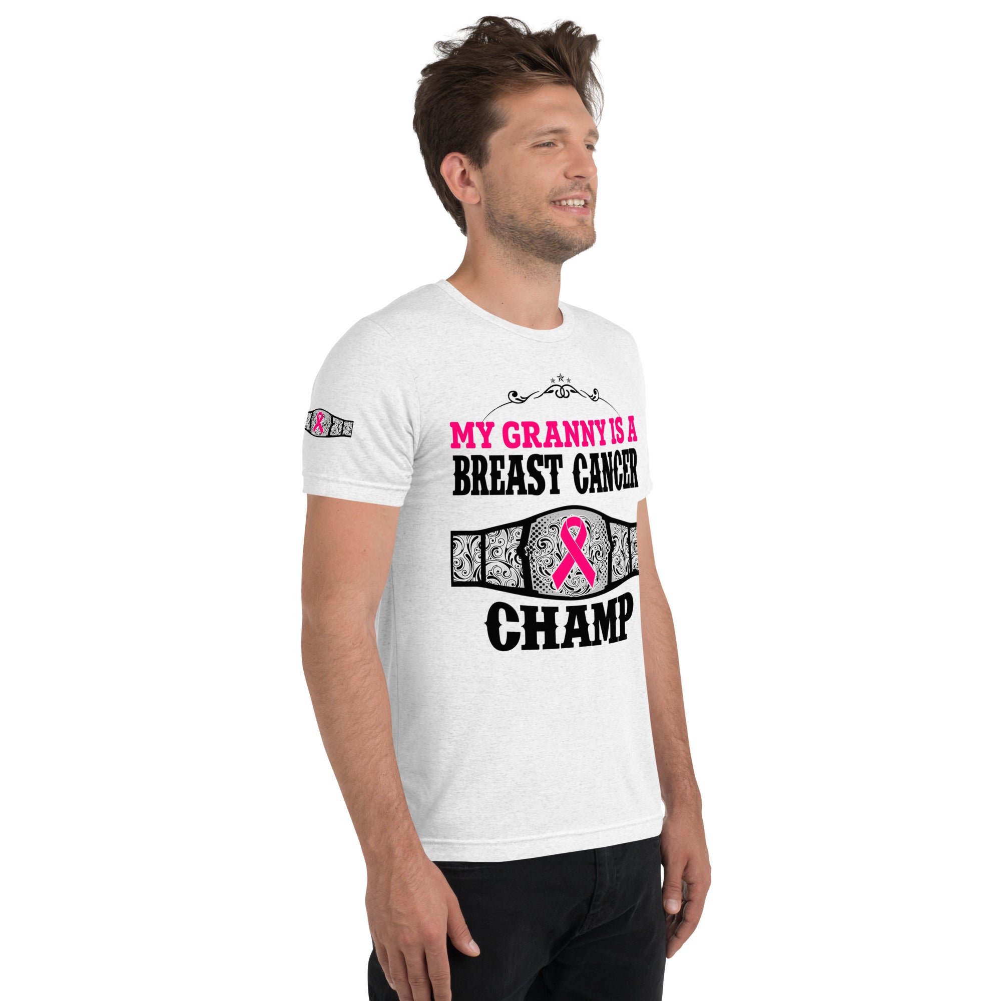 "My Granny Is A Breast Cancer Champ" Tri-Blend T-Shirt