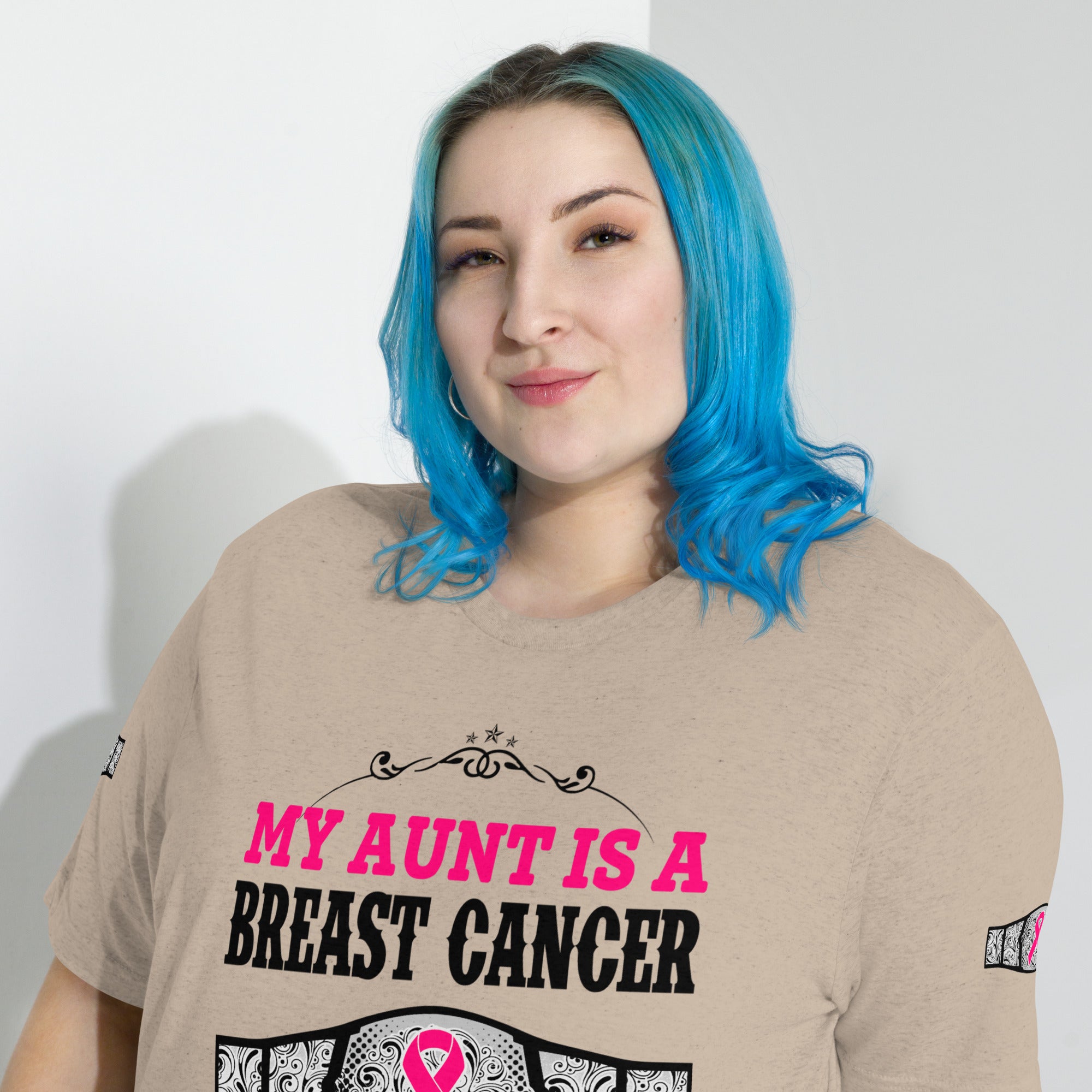 "My Aunt Is A Breast Cancer Champ" Tri-Blend T-Shirt