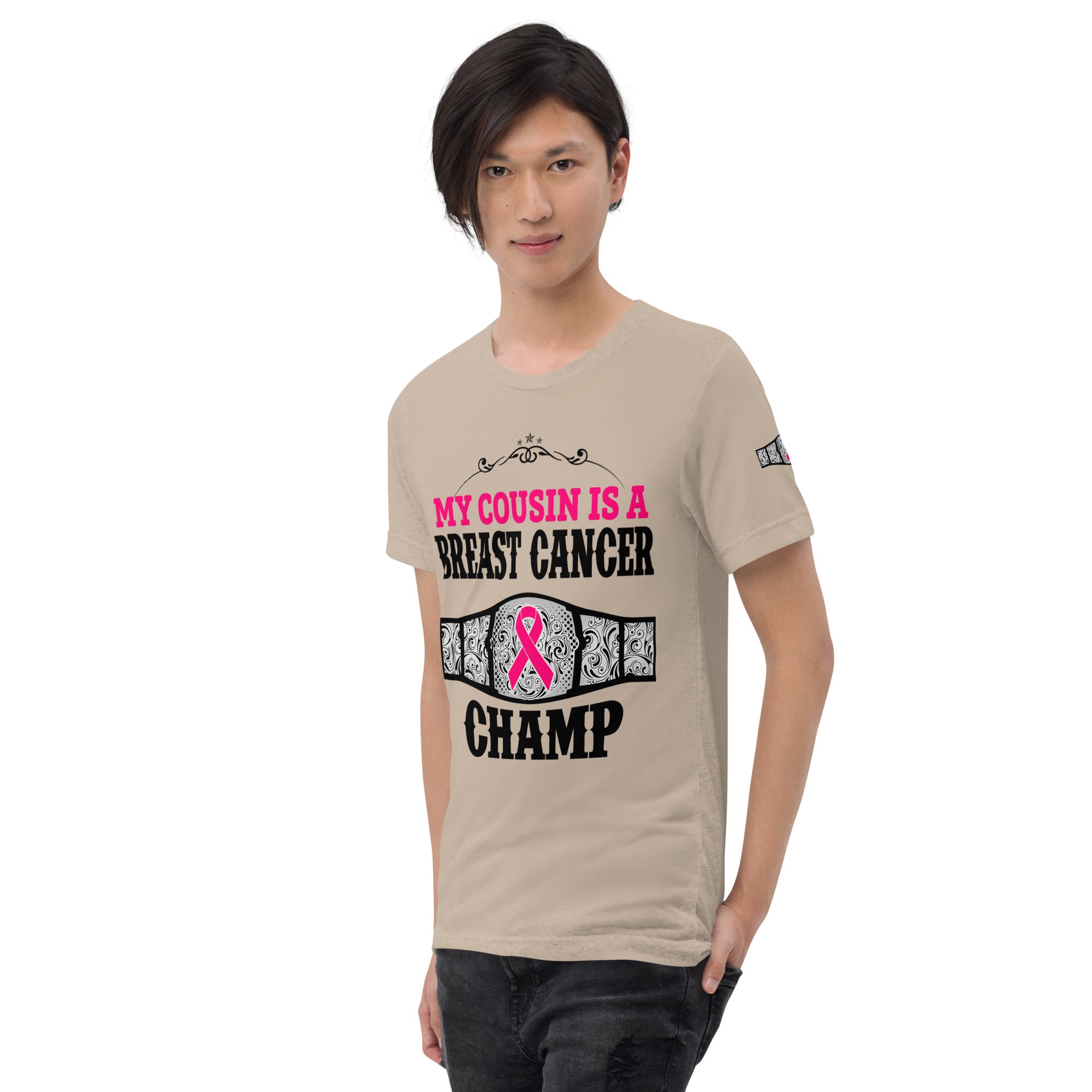"My Cousin Is A Breast Cancer Champ" Tri-Blend T-Shirt