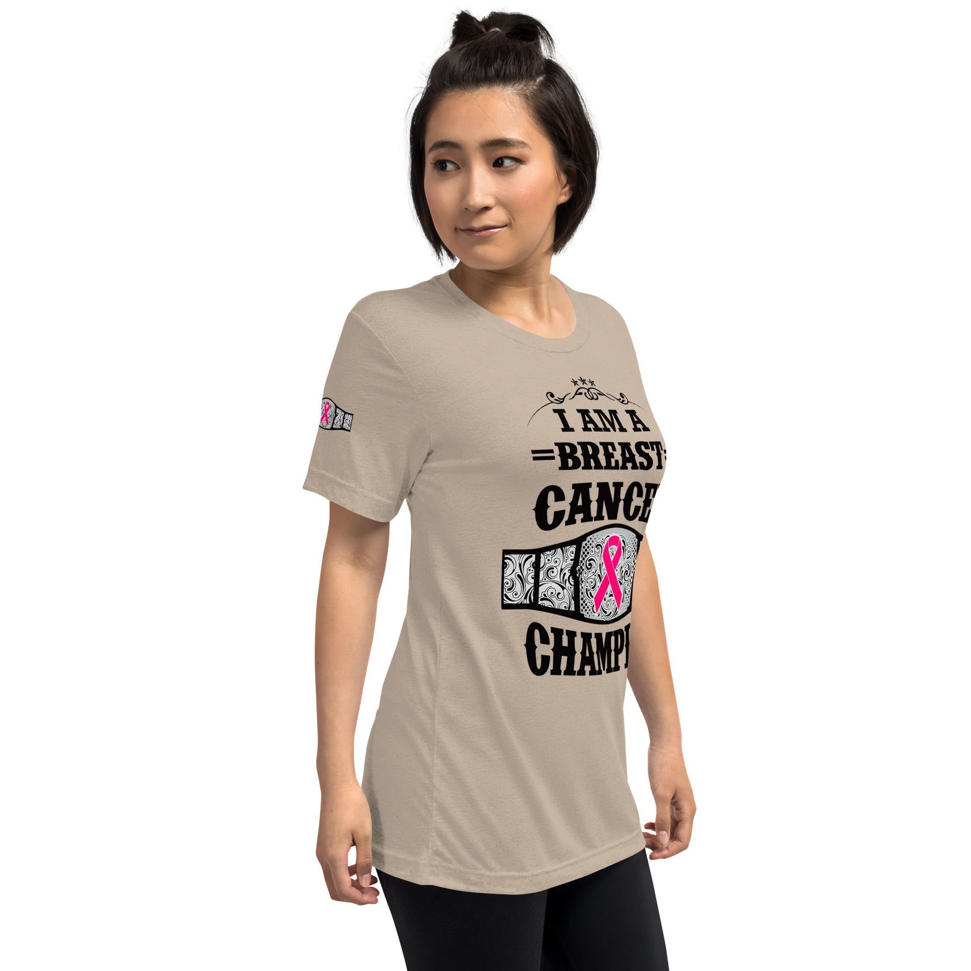 "I Am A Breast Cancer Champion" Short sleeve t-shirt