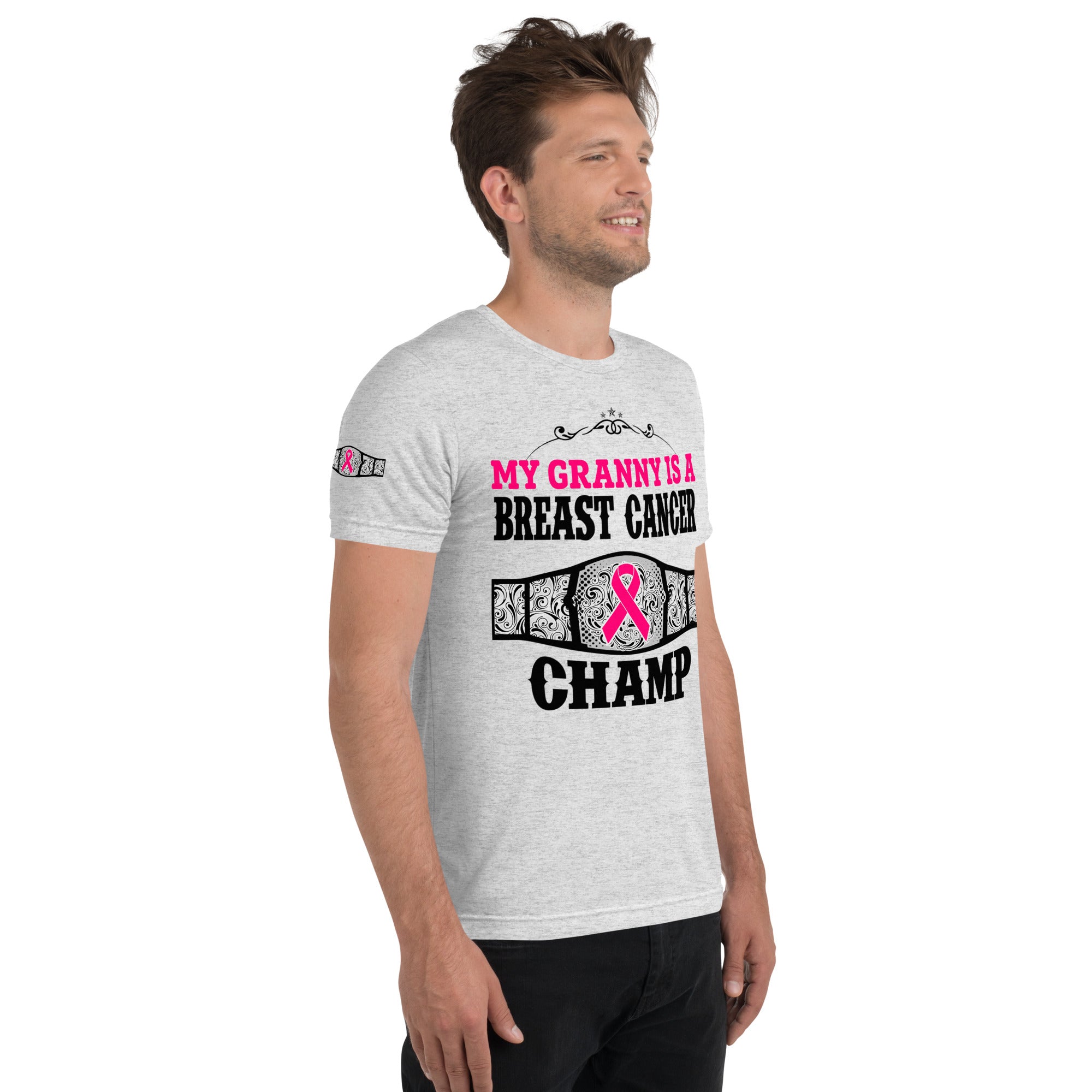 "My Granny Is A Breast Cancer Champ" Tri-Blend T-Shirt